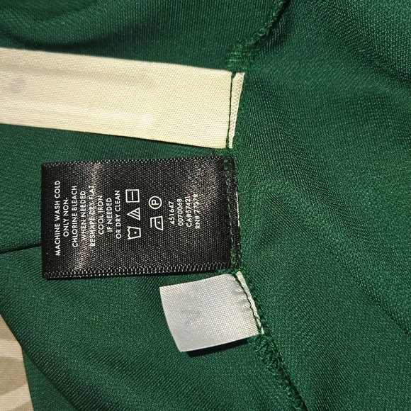 Ann Taylor Womens Kelly Green Ruffle Trim Flounce Hem Shift Dress Size 8P - Picture 8 of 8